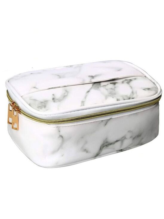 Handbags - cute faux marble pattern makeup bag